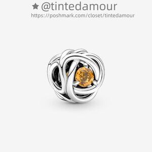 Pandora November Honey Eternity Circle Charm|Pendant